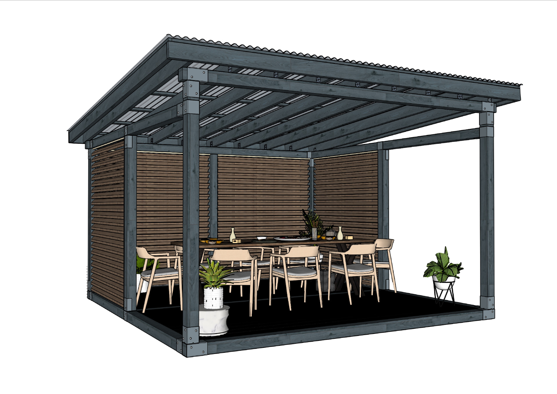 4x4 Forma Base, Prisma (dach falisty)