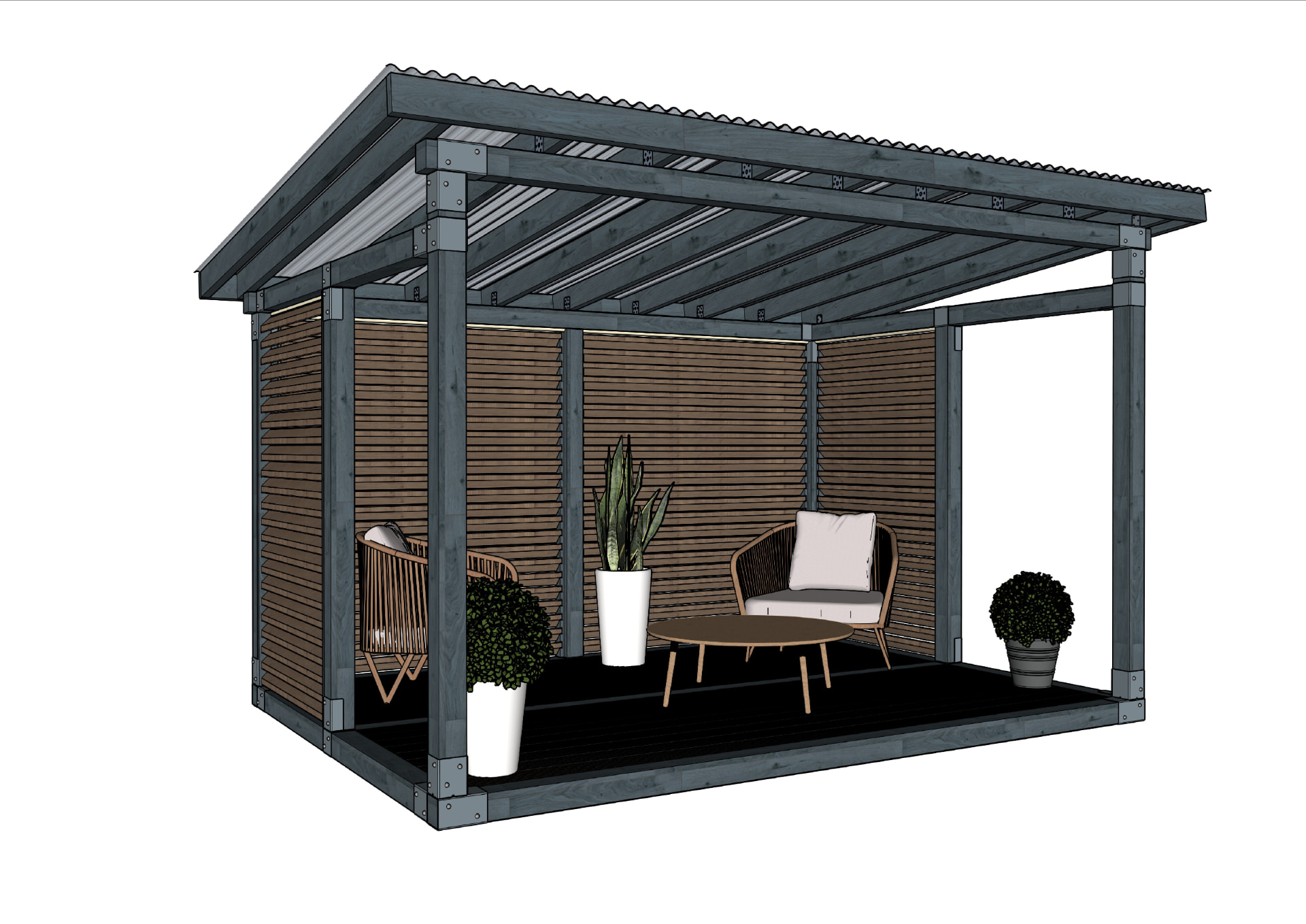 3x4 Forma Base, Prisma (dach falisty)